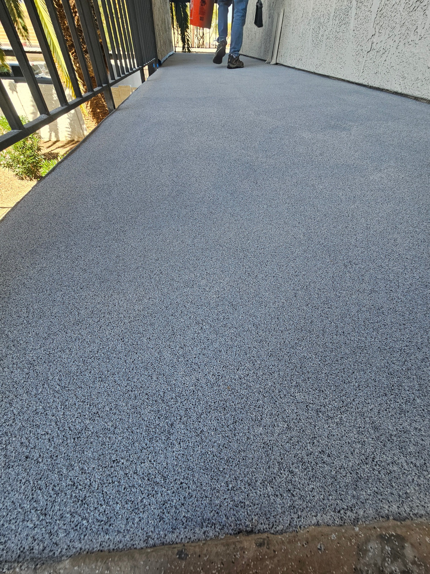 Epoxy coating walkway grey commercial Phoenix AZ
