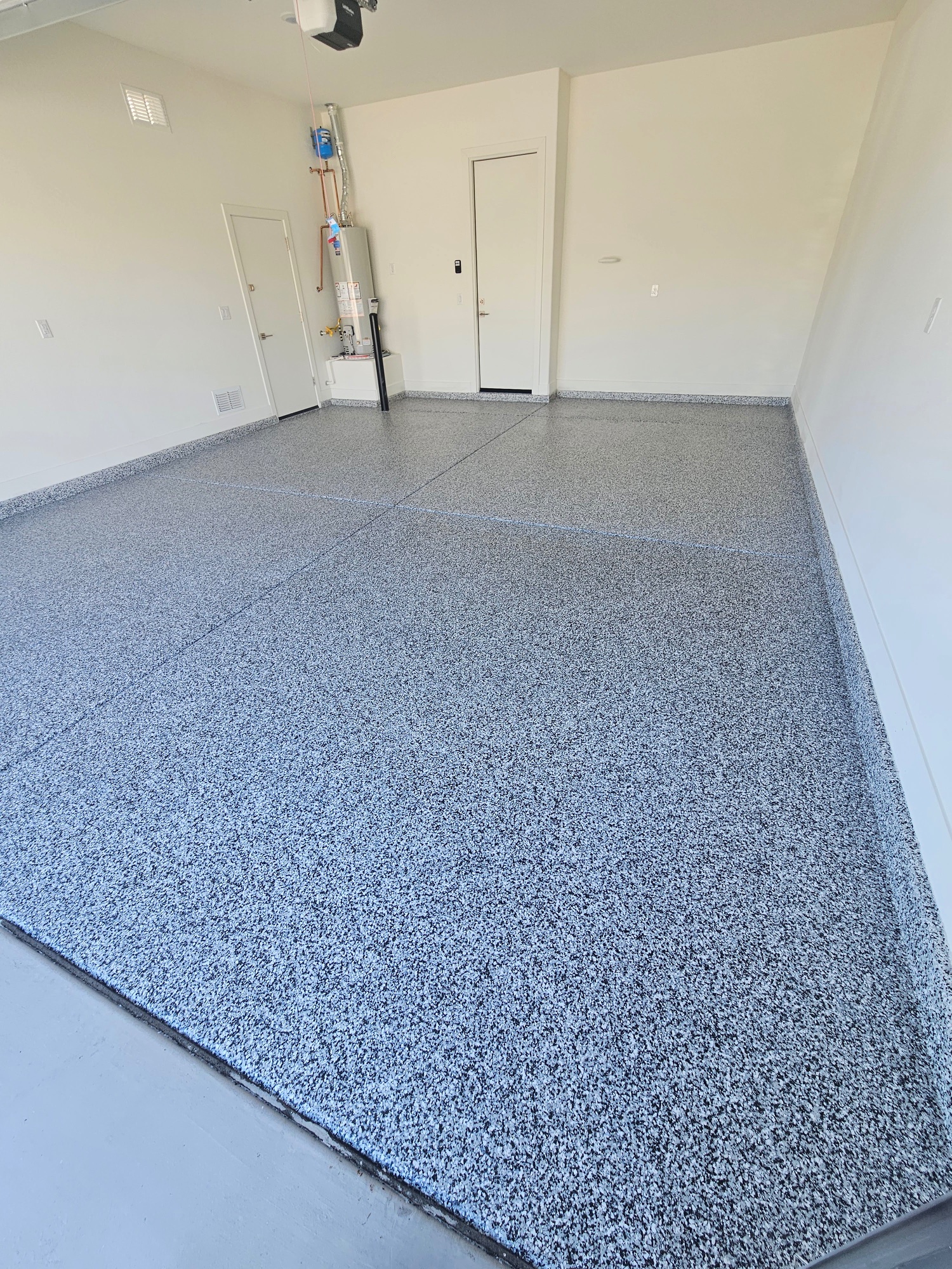 Grey flake epoxy garage floor Arizona