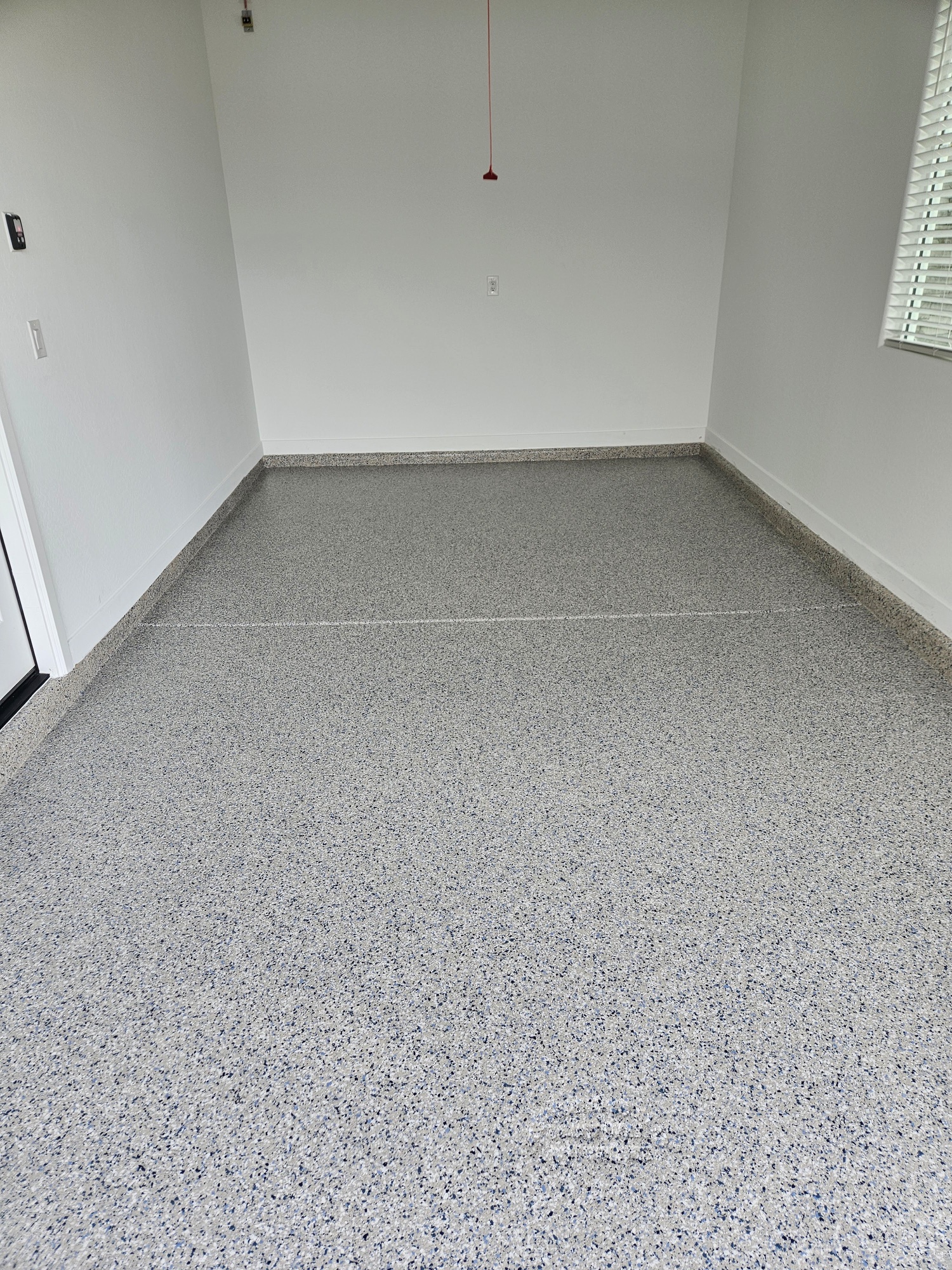 Epoxy flake garage floor coating in Mesa AZ