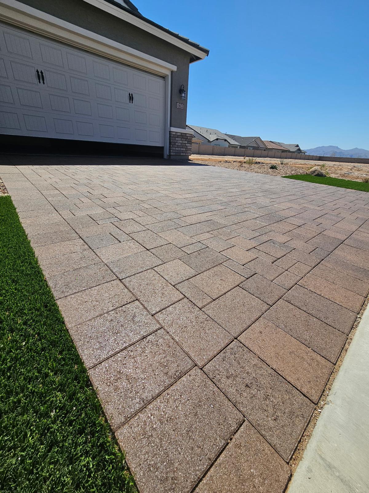 Paver sealing polyaspartic coating driveway Phoenix Arizona